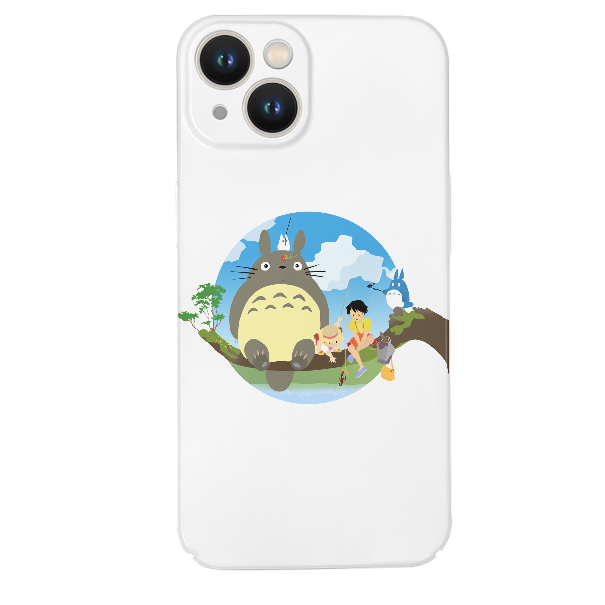 （画像用） となりのトトロ 草壁メイ 草壁サツキ My Neighbor Totoro Satsuki Kusakabe Mei Kusakabe 【iPhone 14シリーズ対応】ハードケース